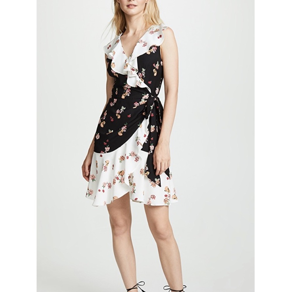 Keepsake floral wrap dress